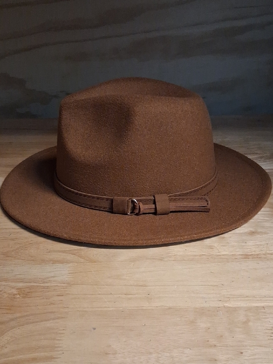 Women\'s Tan Brown Wool Blend Fidora O/s Nwot